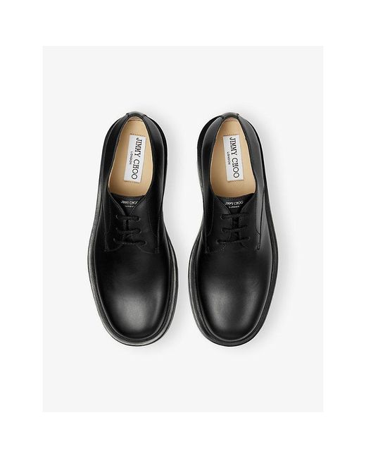 Jimmy Choo Black Rowan Derby Leather Shoes