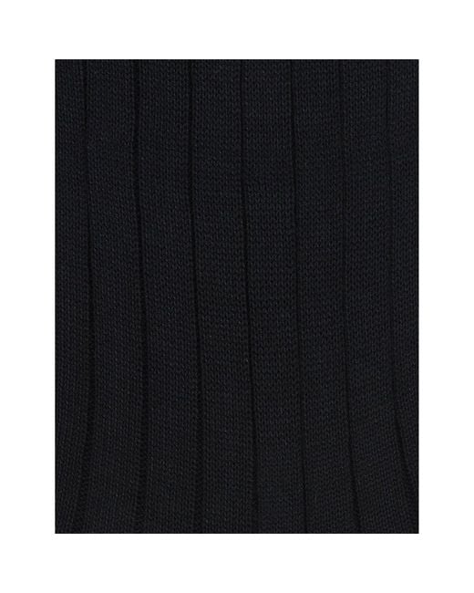 Falke Black Mens Navy Blue Milano Cotton-blend Socks 3940 for men