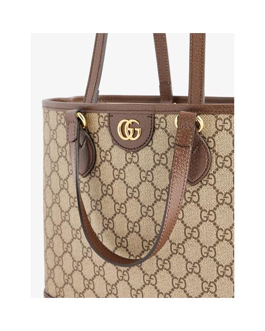 Gucci Ophidia Canvas Tote Bag in Natural | Lyst