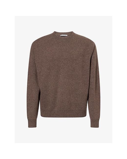 Acne Brown Klimis Cashmere Jumper for men