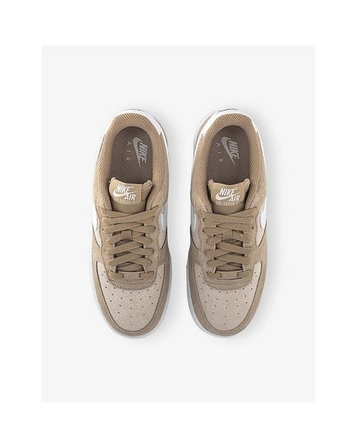Nike White Air Force 1 Lo Suede Trainers