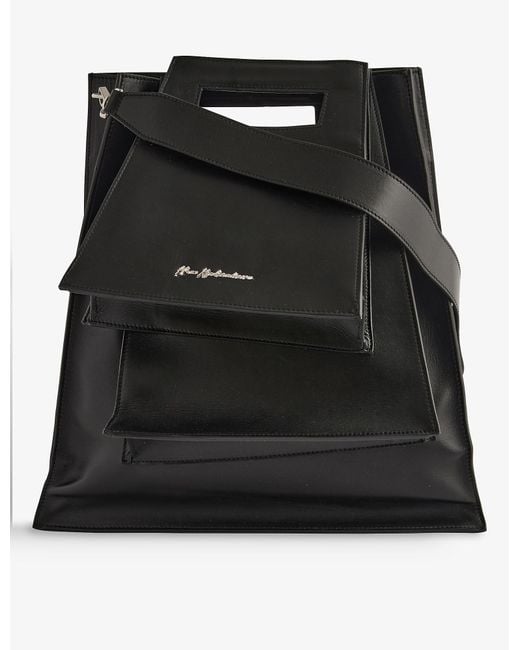 Han Kjobenhavn Black Stack Leather Tote Bag