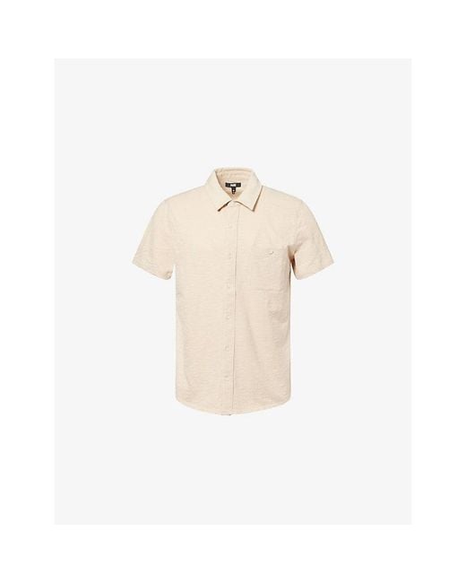 PAIGE Natural Carillo Short-Sleeve Cotton Shirt for men