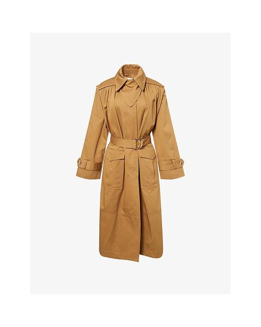 Zimmermann Natural Illuminate Relaxed-Fit Cotton Trench Coat