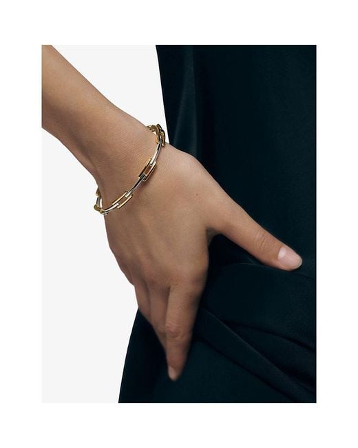 Monica Vinader Metallic Gp Signature Link 18Ct Vermeil Slim Bangle