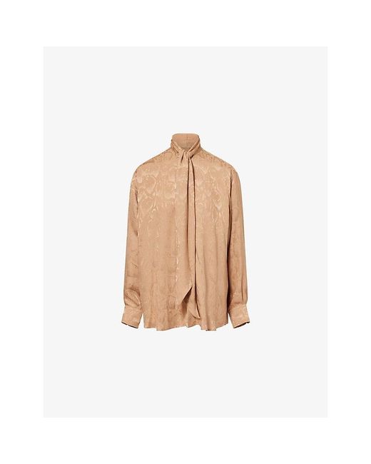 Stella McCartney Natural Cloud Jacquard Silk-Blend Shirt