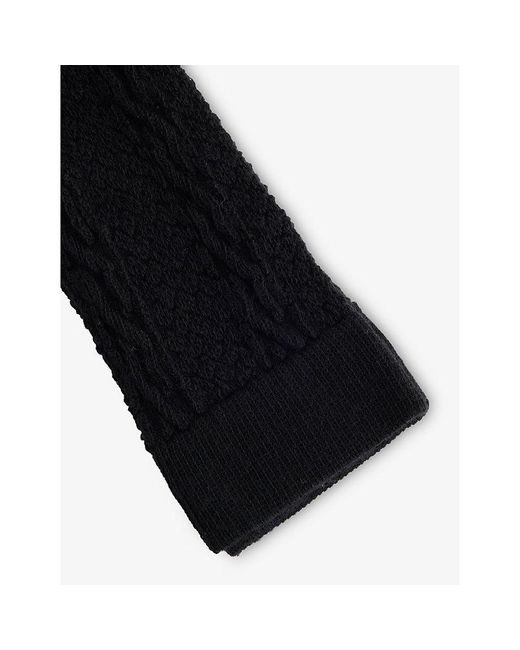 Falke Black Declivity Knee-High Wool-Blend Socks