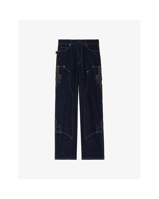 Zadig & Voltaire Blue Perya Straight-Leg Relaxed-Fit Denim Jeans