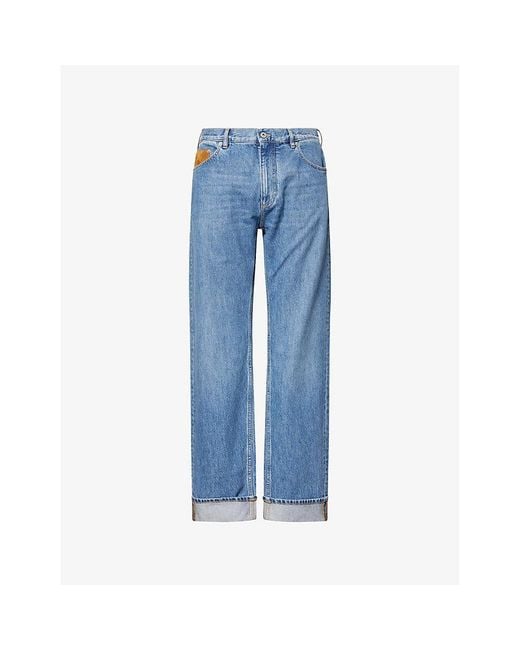Bottega Veneta Blue Vintage Wide-Leg Denim Jeans for men