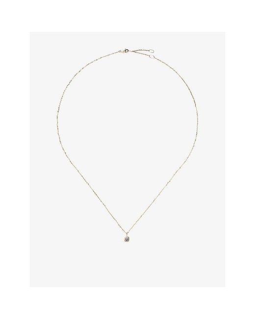 Missoma White Fine December Birthstone 18Ct And Tanzanite Pendant Necklace