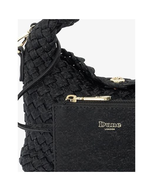 Dune Black Dinkydeliberate Mini Woven Top-Handle Bag