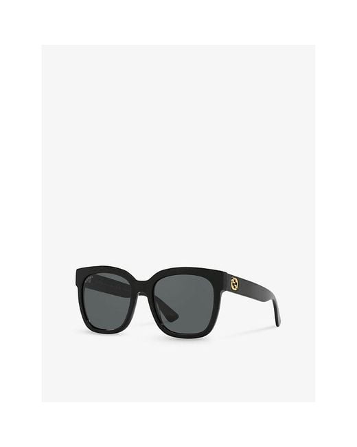 Gucci Black gg0034sn Square-frame Acetate Sunglasses