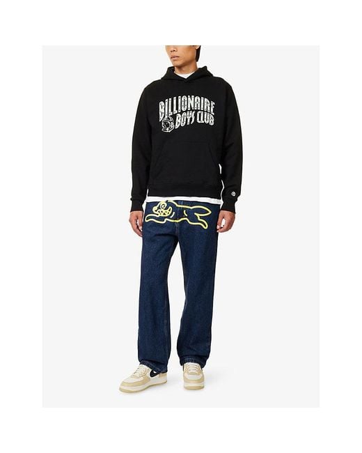 BBCICECREAM Black Tritone Arch Logo-Print Cotton Hoody for men