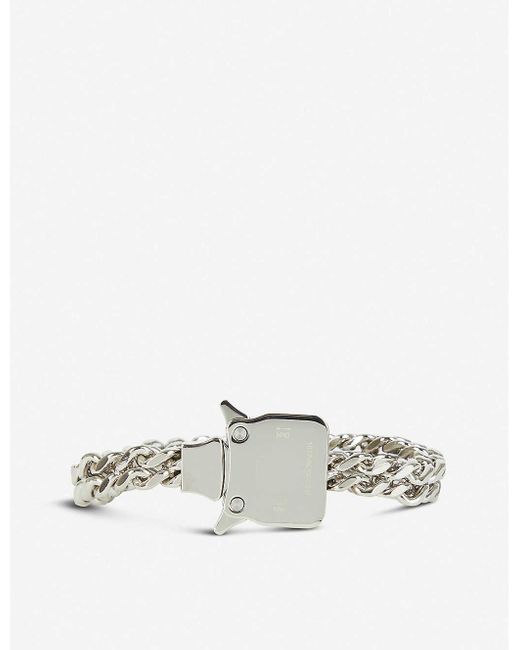 1017 ALYX 9SM Metallic Cubix Mini Silver Chain Bracelet for men