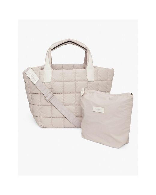 VEE COLLECTIVE Natural Porter Medium Quilted Recycled-nylon Tote Bag