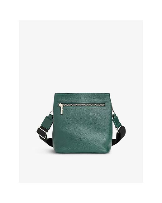 Whistles Green Dion Leather Bucket Bag