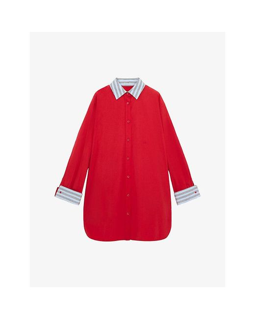 Loewe Logo-Embroidered Cotton Shirt Dress