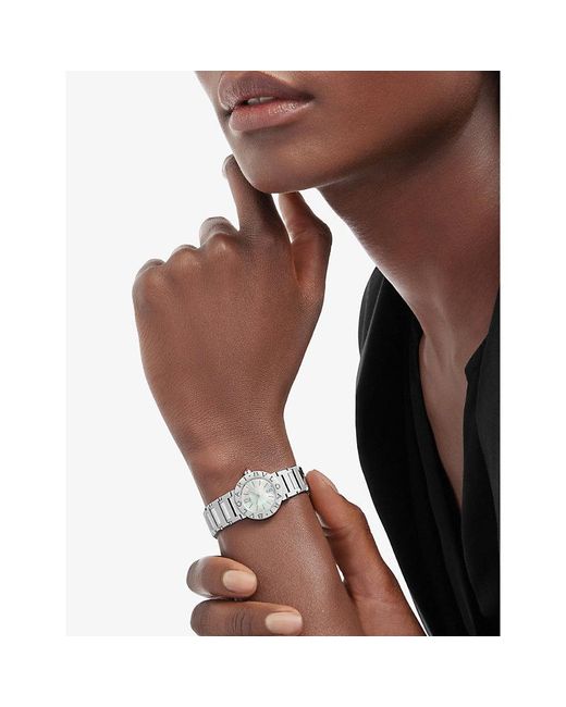 BVLGARI White Unisex Bbl23wss Stainless-steel And 0.196ct Brilliant-cut Diamond Quartz Watch