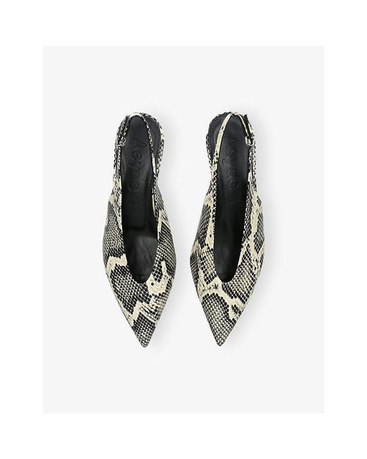 Aeyde Metallic Camila 35 Slingback Leather Pumps