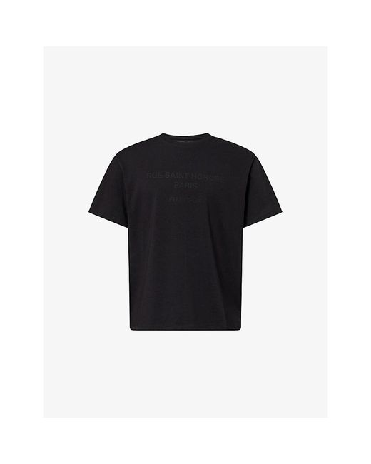 FIFA 1904 Black Brand-Print Cotton-Blend T-Shirt for men