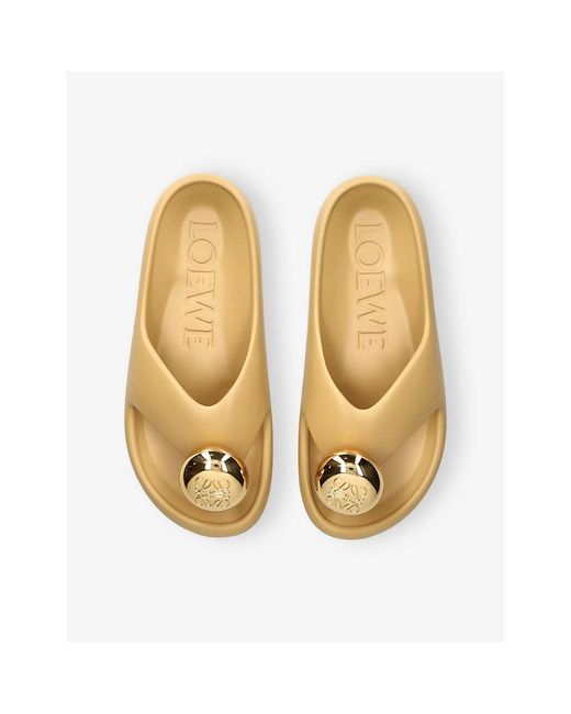 Loewe Natural X Paula's Ibiza Foam Bubble Rubber Sliders