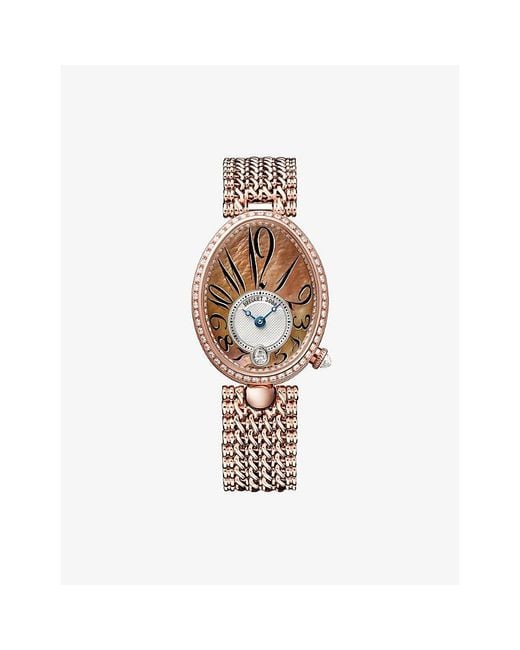 Breguet Metallic Reine De Naples 8918 18Ct Rose- And 1.156Ct Brilliant-Cut Diamond Automatic Watch 28.5Mm