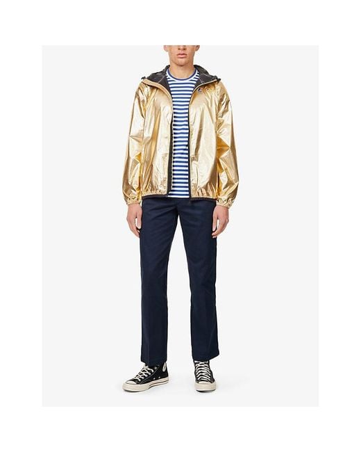 COMME DES GARÇONS PLAY Metallic Comme Des Garçons Play X K-Way Hooded Two-Zip Pockets Regular-Fit Woven Jacket for men