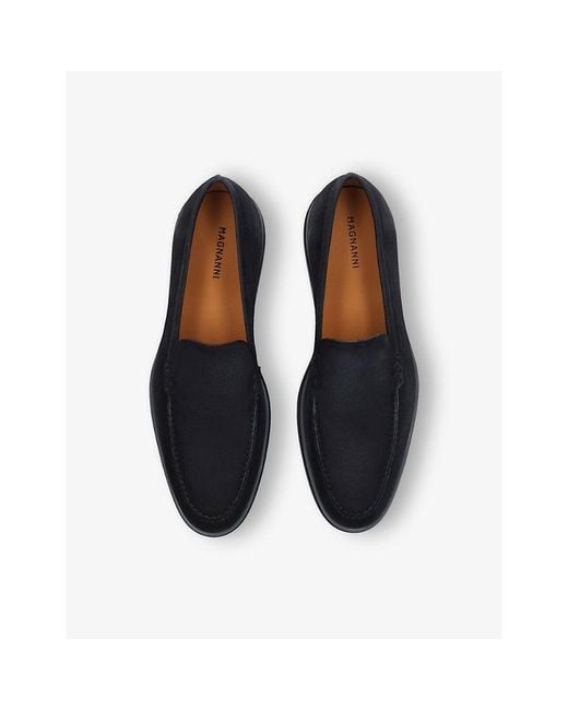 Magnanni Shoes Blue Paraiso Suede Loafers for men