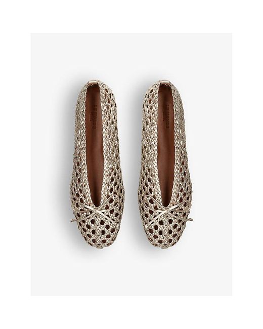 Le Monde Beryl Regency Metallic Leather Slippers