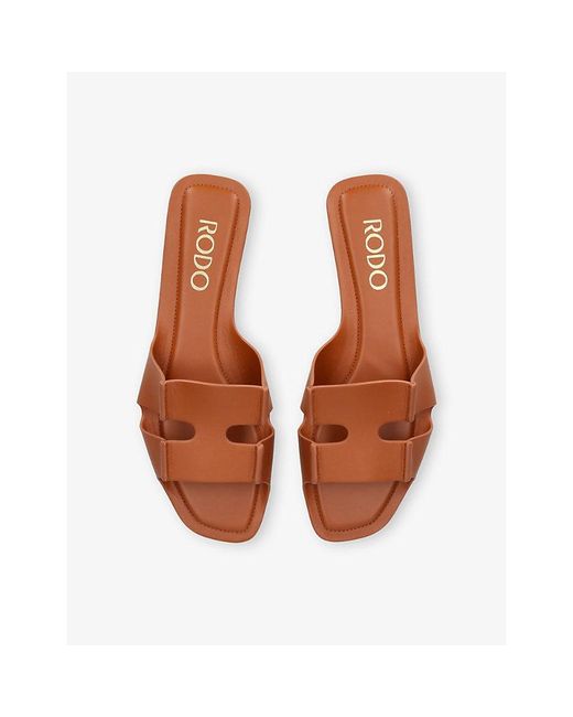 Rodo Brown Sellier Leather Sandals