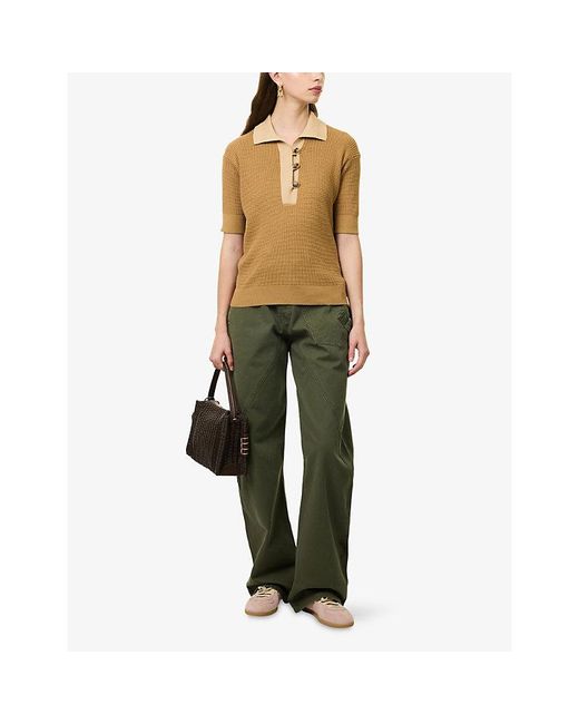 J.W. Anderson Green Twisted Workwear Cotton Denim Jeans
