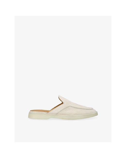 Aurélien White Yacht Suede Slipper Loafers
