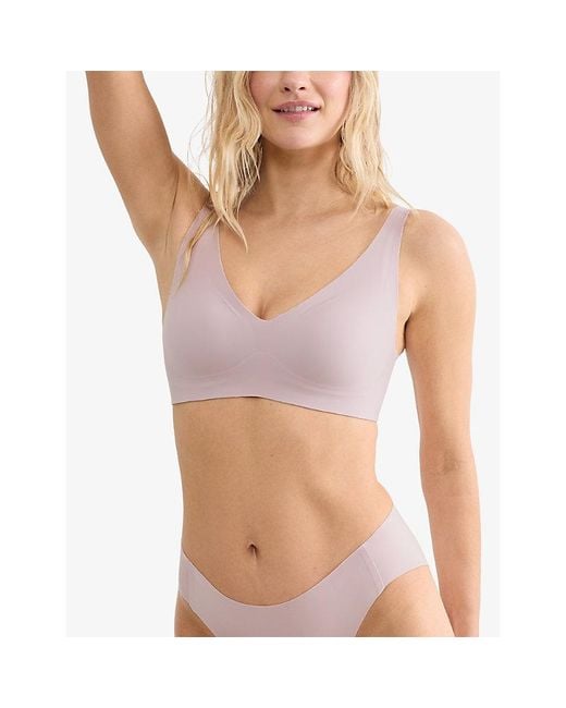 Sloggi Pink Zero Feel 2.0 Soft Non-Wired Stretch-Woven Bra