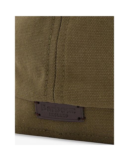 Barbour Green Fawdon Cotton Baker Boy Hat for men
