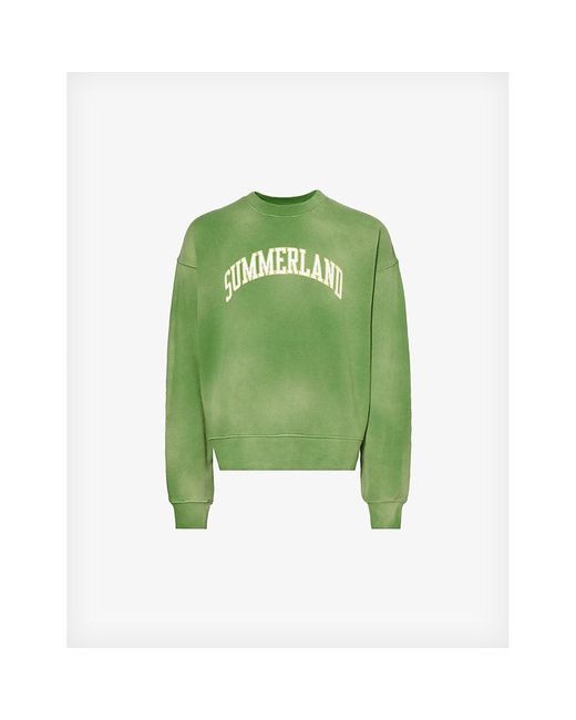 NAHMIAS Green Summerland Brand-embellished Cotton-jersey Sweatshirt X for men