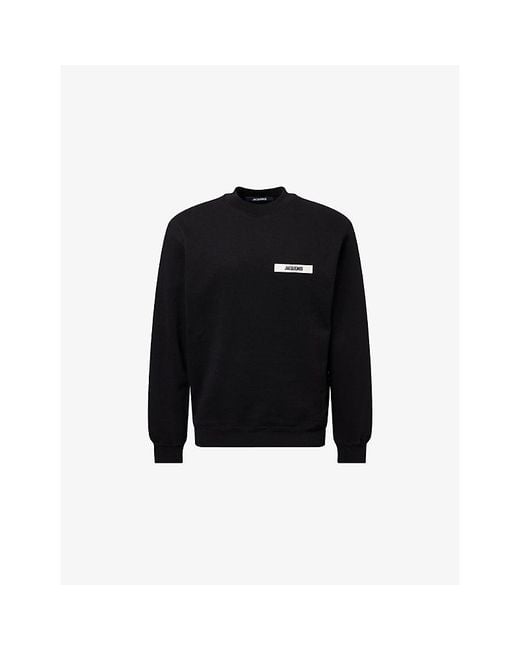 Jacquemus Black Le Gros Grain Cotton-Jersey Sweatshirt for men