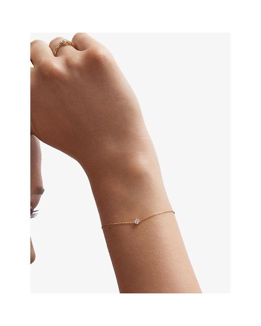Astley Clarke White Interstellar Solitaire 14Ct- And 0.165Ct Lab-Grown Diamond Bracelet