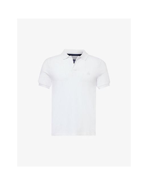 Vilebrequin White Palatin Logo-embroidered Cotton Polo Shirt for men