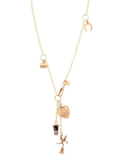 Annina Vogel Metallic 9ct Gold Signature Charm Necklace