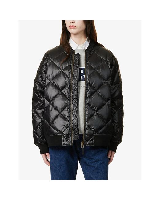 Anine Bing Leo Quilted Shell-down Jacket in Black | Lyst