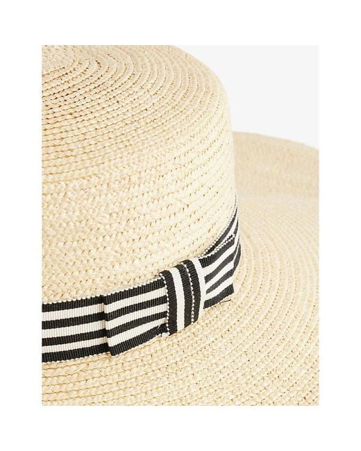Nina Ricci Natural Capeline Bow-embellished Straw Hat