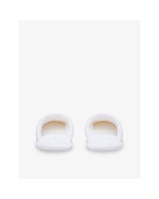 The White Company White Waffle Cotton-Blend Slippers