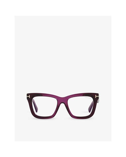 Tom Ford Multicolor Tr001664 Ft5881-b Square-frame Acetate Glasses