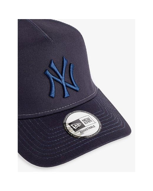 KTZ Blue Vy New York Yankees League Brand-embroidered Cotton-twill Trucker Cap for men