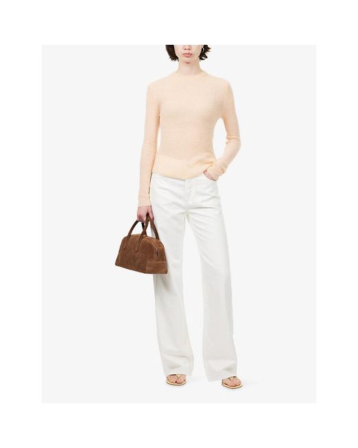 Citizens of Humanity White Alessia Rib-Knit Wool And Cashmere-Blend Jumper