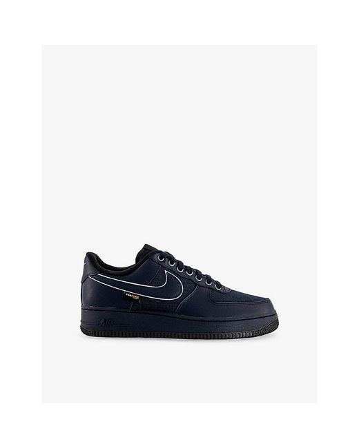 Nike Blue Air Force 1 '07 Leather And Canvas Trainers for men