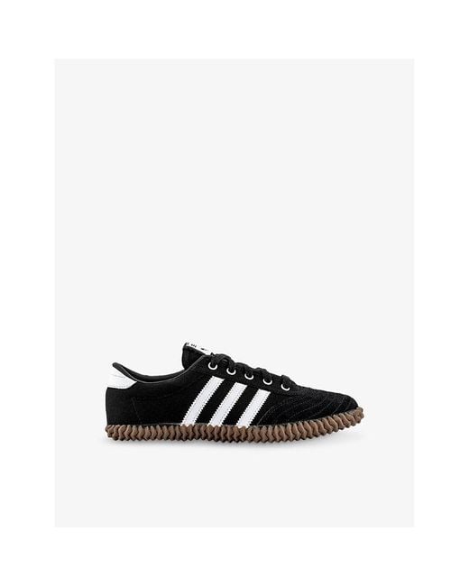Adidas Black Volley Plimsole Canvas And Suede Low-Top Trainers for men