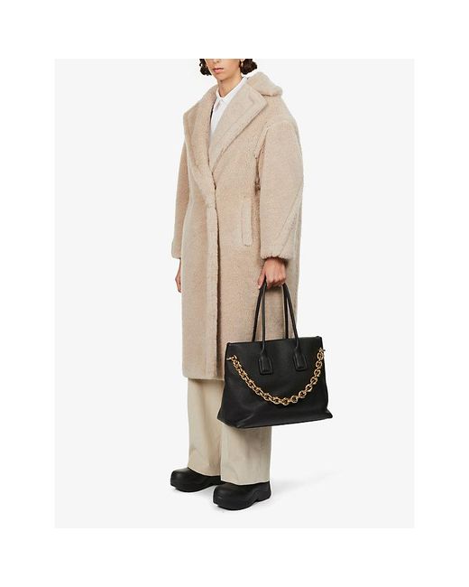 Max Mara Natural Teddy Alpaca Wool-Blend Coat