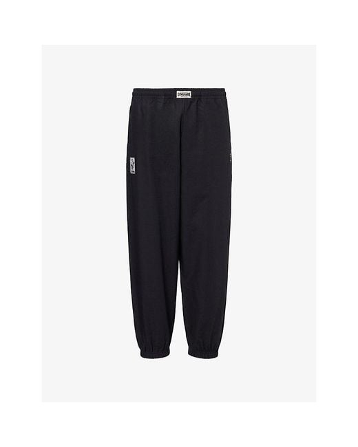 GYMSHARK Blue Pumper Logo-Embroidered Cotton Jogging Bottoms for men