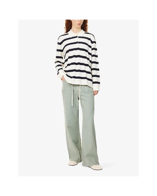PAIGE Green Ari Utility Cotton Trousers